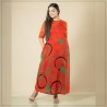 Red Cotton Batik Dress