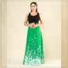 Green And White Batik Wrap Around Skirt
