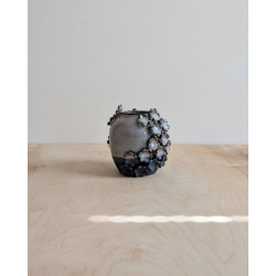 Flower Encrusted Vase Sculpture